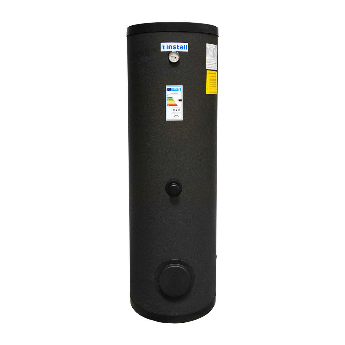 Install Watex indirekt tároló, 300 liter, hőszivattyúhoz, PU szigeteléssel, (hőcserélő 3,99 m2) ( INS-SW-HP0300-1 )