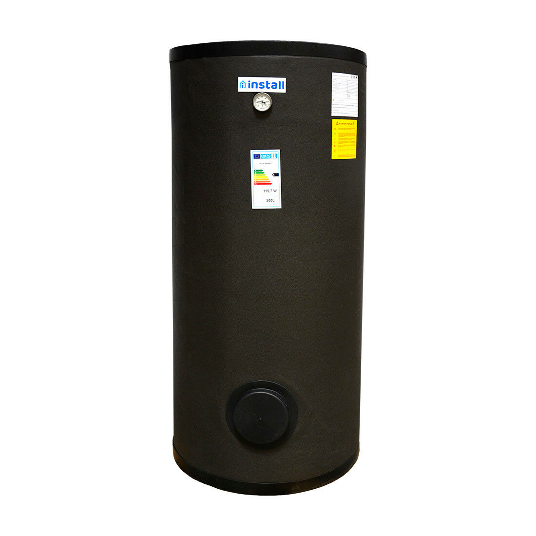 Install Watex indirekt tároló, 500 liter, hőszivattyúhoz, PU szigeteléssel, (hőcserélő 5,27 m2) ( INS-SW-HP0500-1 )