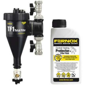 FERNOX Total filter TF1 3/4&quot;  mágneses iszapleválasztó + Filter Fluid+protector folyadék (62147)