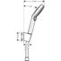Kép 3/3 - Hansgrohe Crometta Vario/Porter'S kádszett 1,25 m DN15 fehér/króm (26691400)
