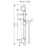 Kép 2/2 - Hansgrohe Unica'S Puro zuhanyrúd 90 cm + Isiflex 160 cm (28631000)