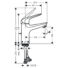 Kép 3/3 - Hansgrohe Novus 100 mosdó csaptelep automata leeresztő szeleppel ( 71030000 )